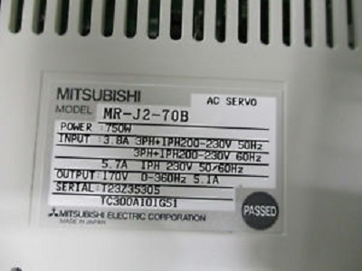 MITSUBISHI AC SERVO DRIVER (MR-J2-70B)