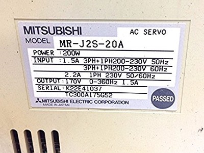 MITSUBISHI AC SERVO DRIVER (MR-J2S-20A)