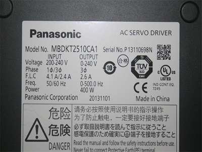 PANASONIC AC SERVO DRIVER (MBDKT2510CA1)